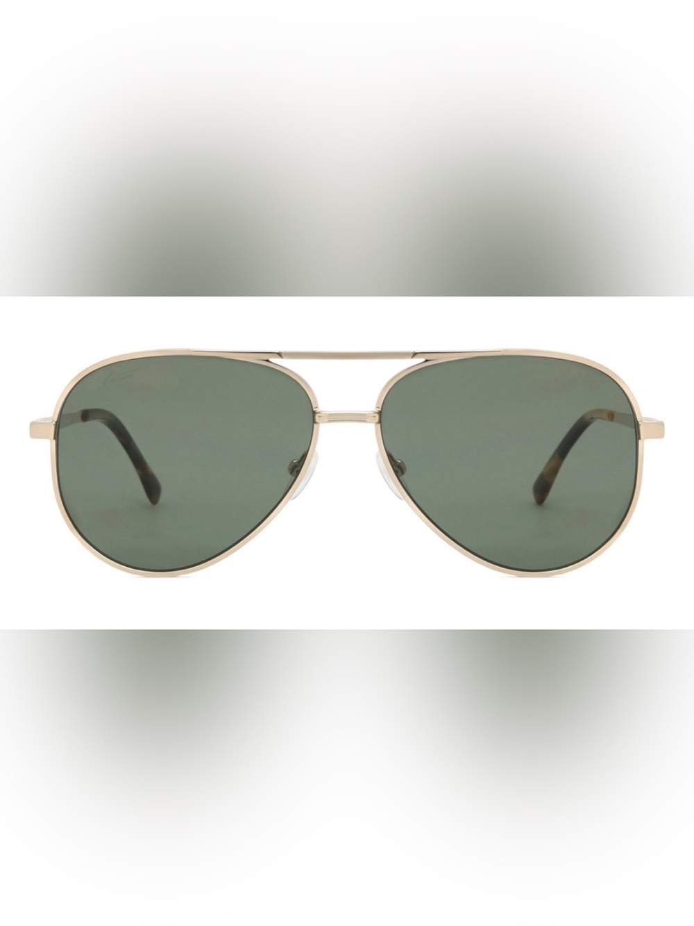 Lacoste Gold Frame Aviator Sunglasses with Dark Lenses